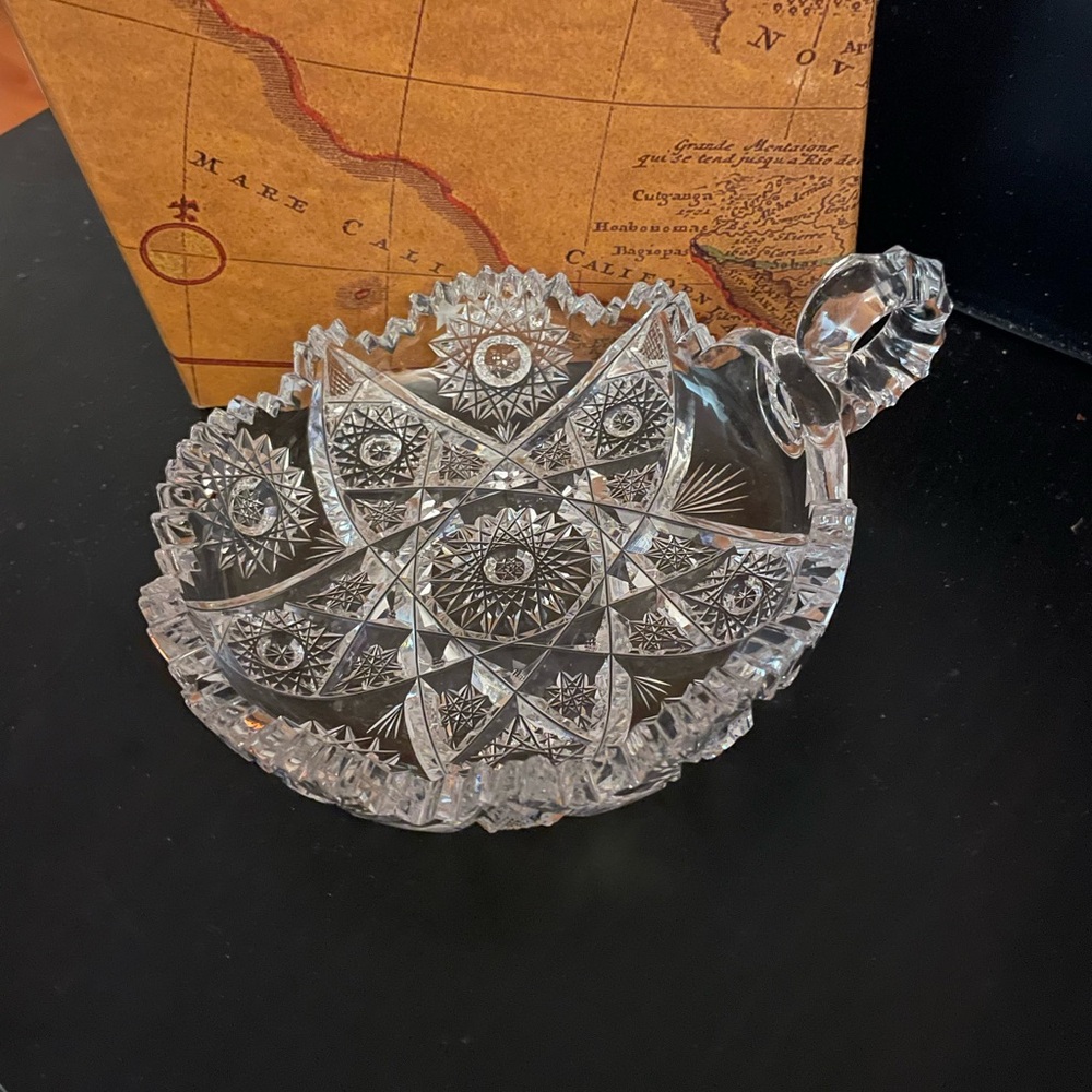 Beautiful American brilliant cut Nappy or Candy dish